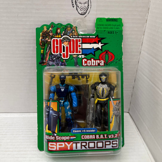 G.I. Joe vs. Cobra Wide Scope vs COBRA B.A.T SPY Troops 2003 Hasbro 3 3/4" NEW