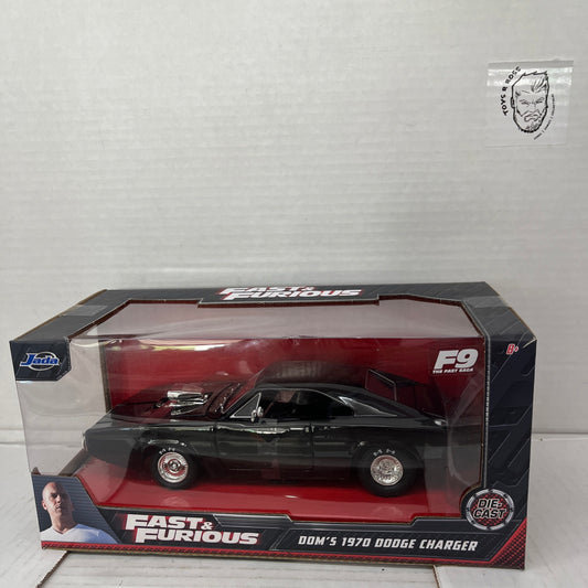 Fast & Furious F9 The Fast Saga Dom's 1970 Dodge Charger Black 1:24 Scale Car