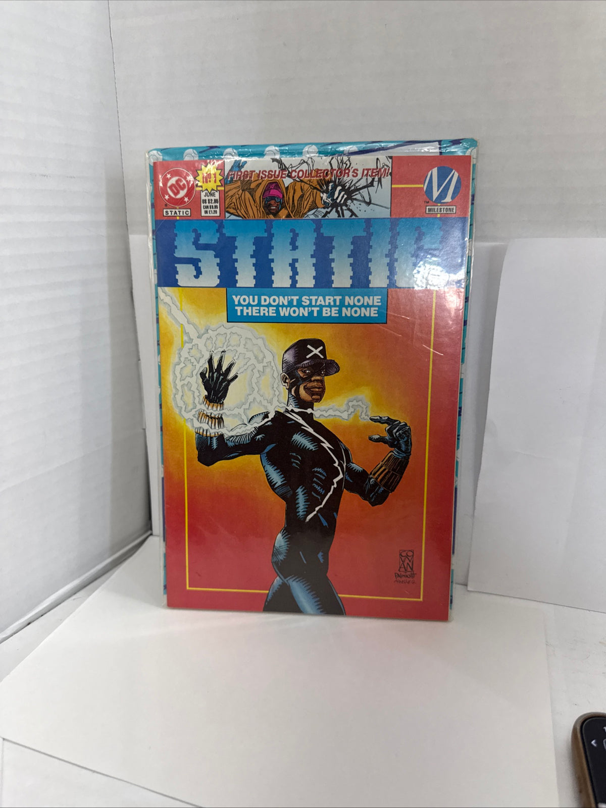 Static #1 Platinum (DC Comics June 1993) 1st AppearOf Static Shock. Posters/card