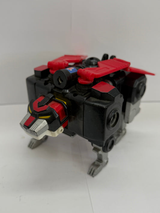 Vintage 1984 Voltron Black Lion Figure Red Wings Yellow Tail Lion Force Matchbox