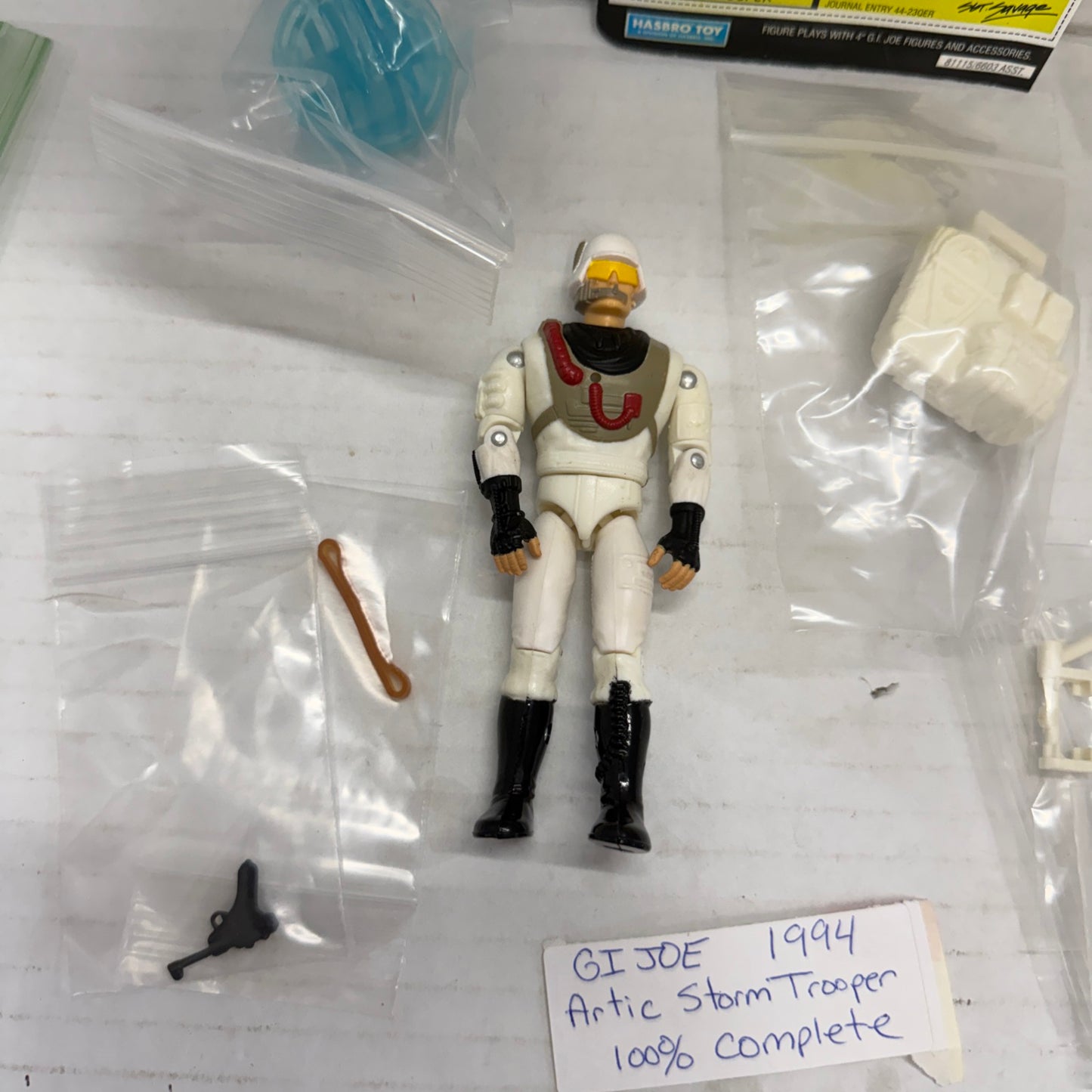 GI Joe Hasbro Sgt Savage Arctic Stormtrooper Action Figure Shooting Catapult 94