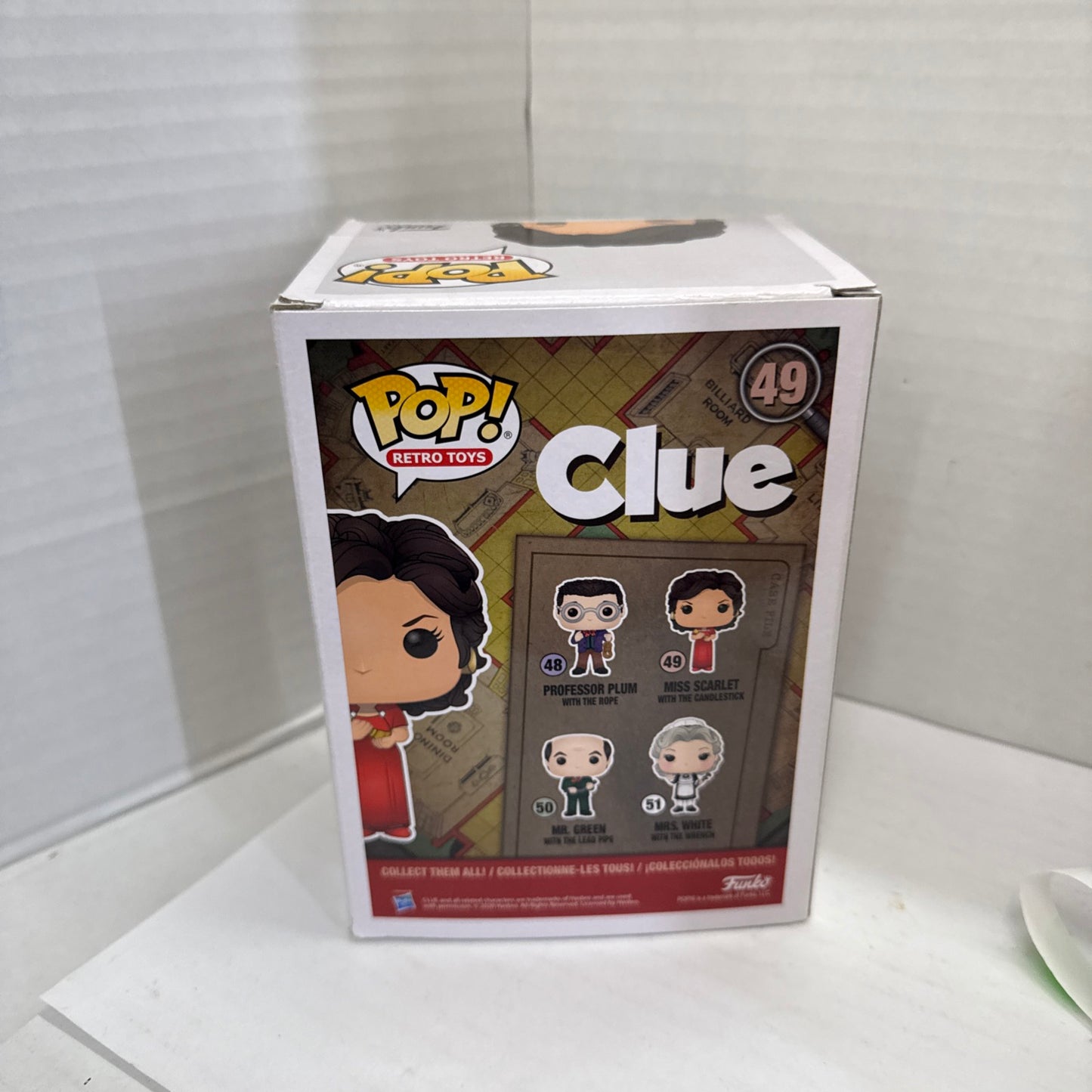 Retro Toys Clue Miss Scarlet w/ Candlestick #49 Box Damage