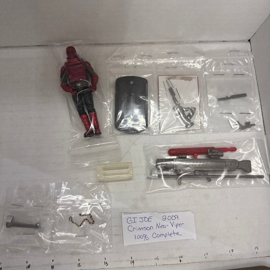 Gi Joe Rise of Cobra Crimson Neo-Viper Hasbro 2009 3.75” Figure