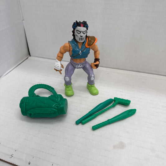 Vintage Playmates TMNT Teenage Mutant Ninja Turtles Casey Jones Figure COMPLETE