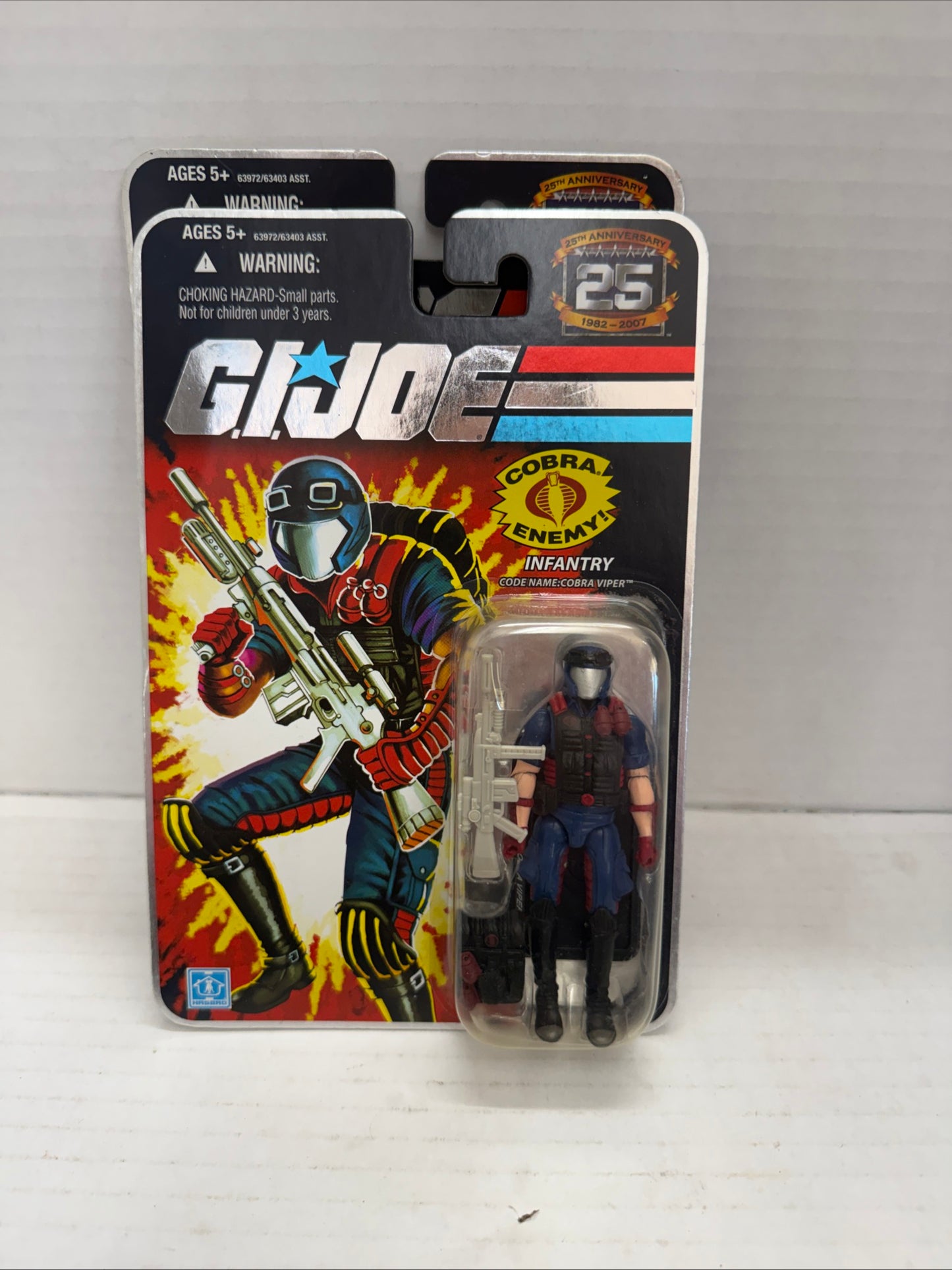 GI JOE INFANTRY COBRA VIPER 25TH ANNIVERSARY SEALED CARD