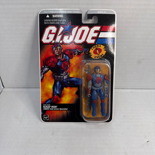 NEW SEALED 2005 Hasbro GI JOE Cobra Enemy Scrap Iron Action Figure Packaged