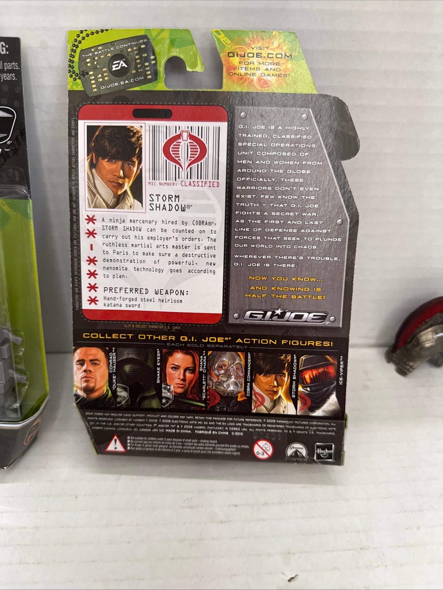 G.I. Joe The Rise of Cobra STORM SHADOW Action Figure NEW Sealed Paris Pursuit