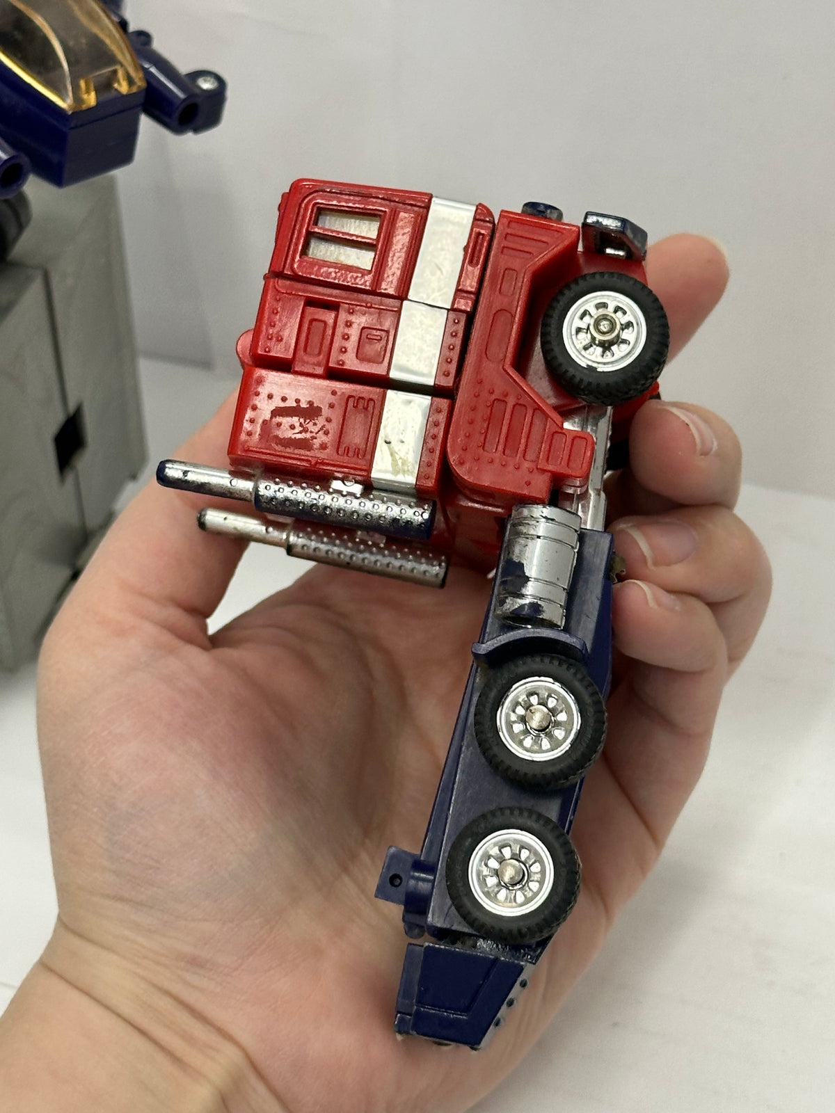 Vintage 1984 G1 Transformers Optimus Prime Cab & Trailer Set - Original 1980 #3