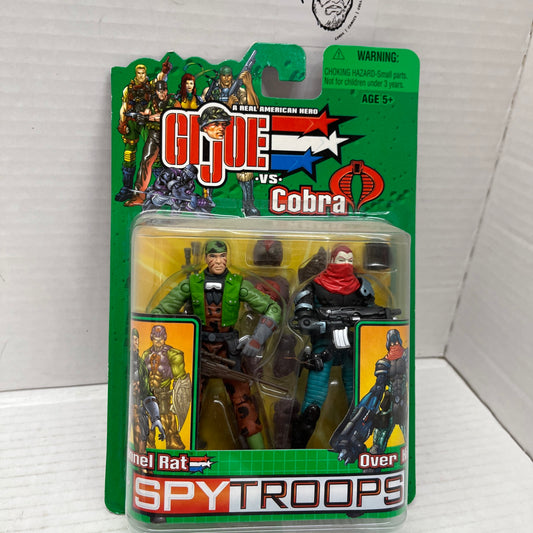2003 Hasbro GI Joe vs Cobra Spy Troops Tunnel Rat & Over Kill Figures