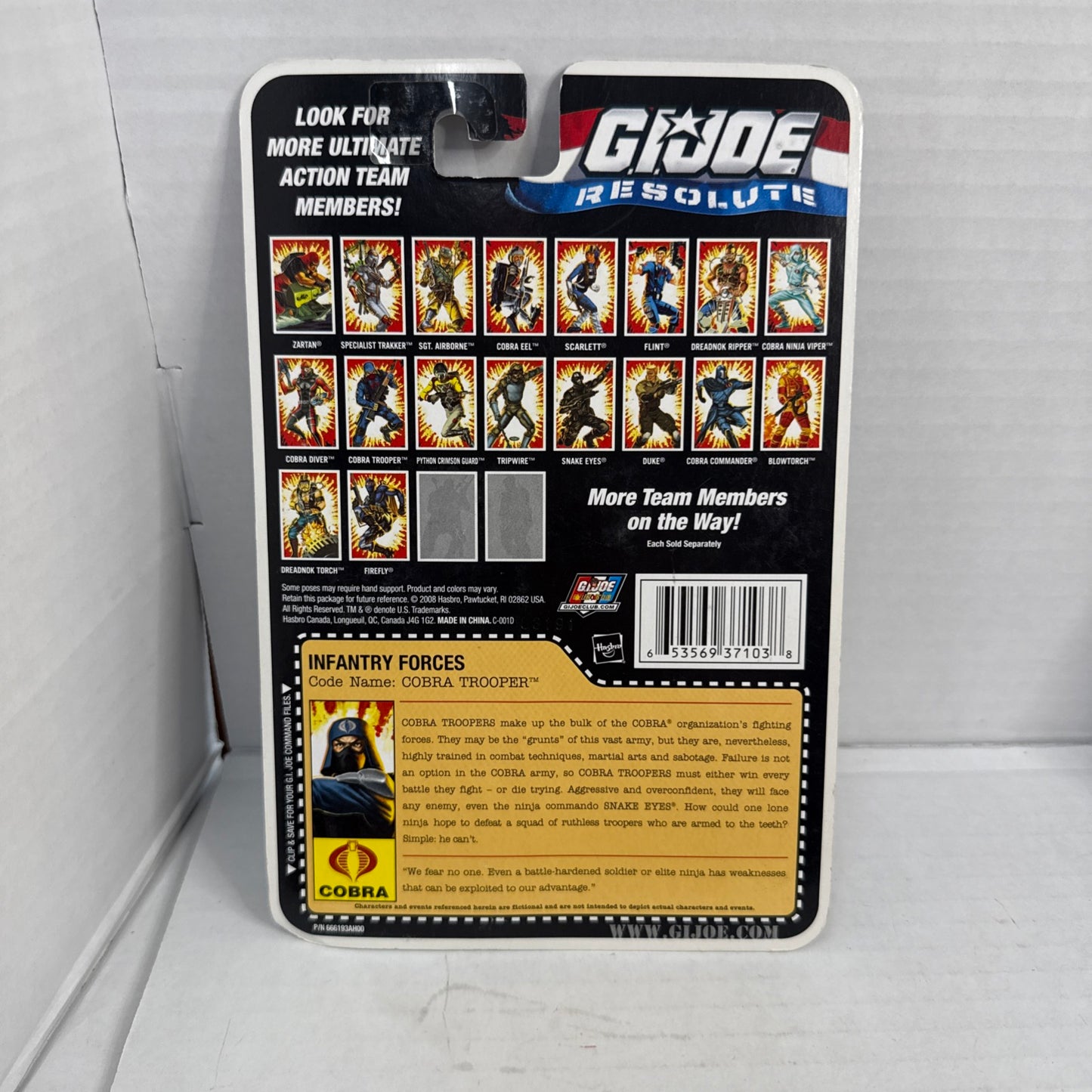 G.I. Joe Resolute Animation Infantry Forces Action Figure Cobra Trooper