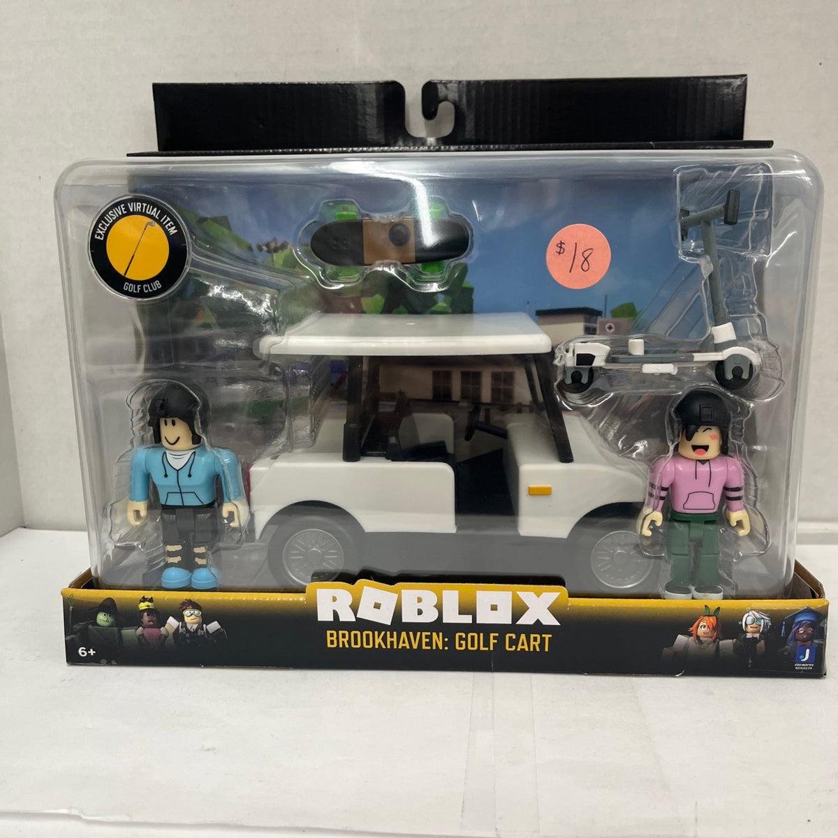 Roblox Brookhaven Golf Cart Play Set Skateboard Scooter Figure Virtual Item