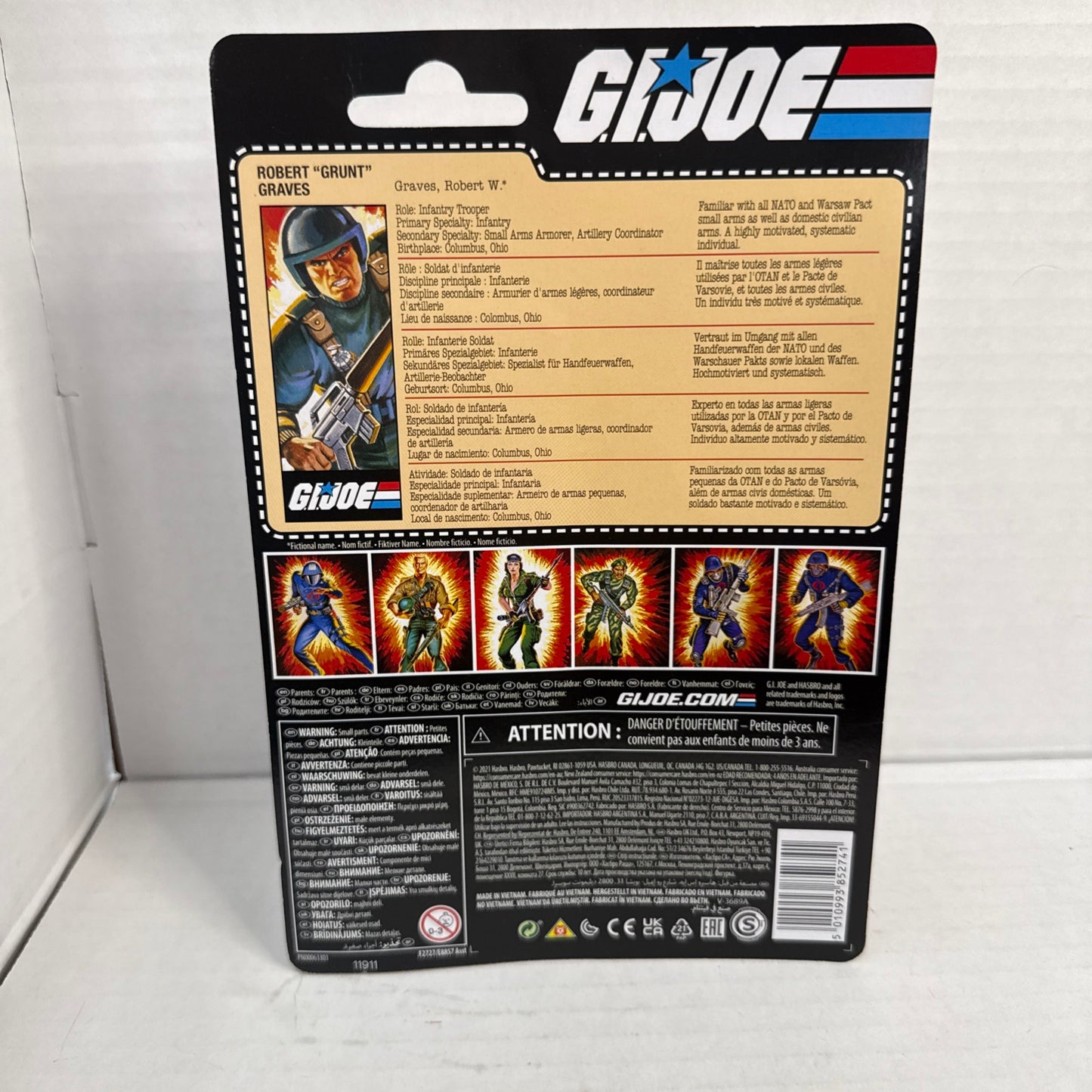 Hasbro G.I. Joe Robert "Grunt" Graves Retro Collection 3.75" Plastic Action...
