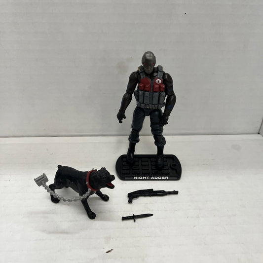 GI Joe The Rise Of Cobra Night Adder Cobra Security Officer Figure Dog