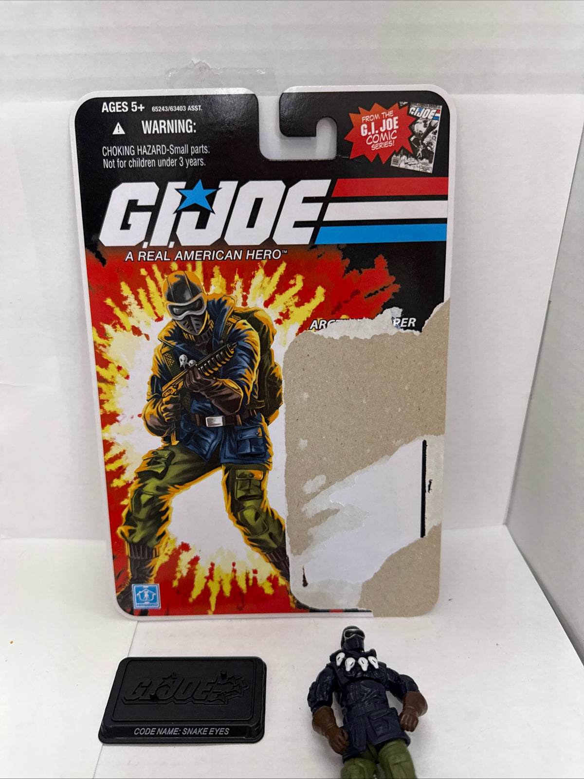 G.I. JOE SNAKE EYES ARCTIC TROOPER HASBRO 25TH ANN. 3.75" FIGURE Opened