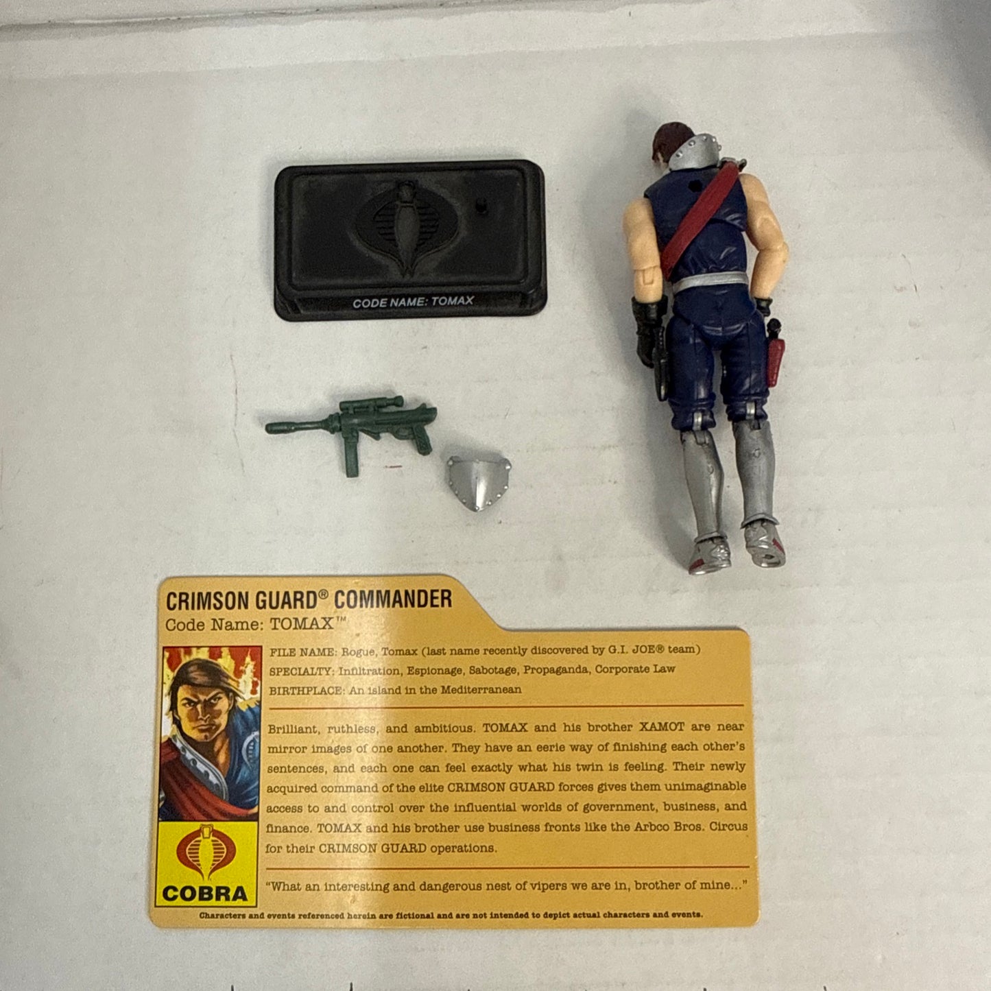 GI JOE COBRA 25TH COMIC PACK HASBRO 2008 CRIMSON GUARD COMMANDER TOMAX 4