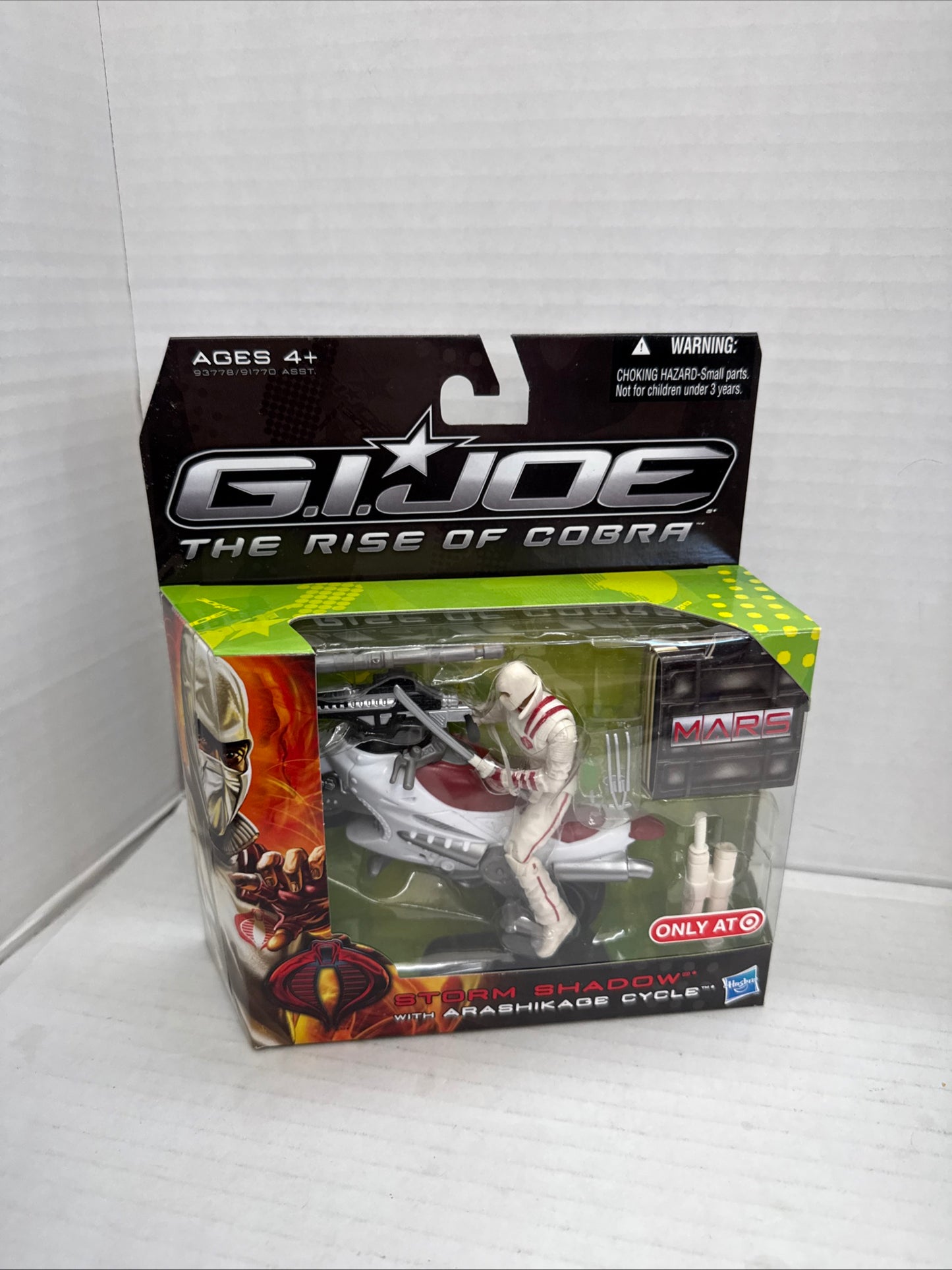 GI Joe The Rise of Cobra Storm Shadow w/ Arashikage Cycle Figure 2009 NEW Sealed