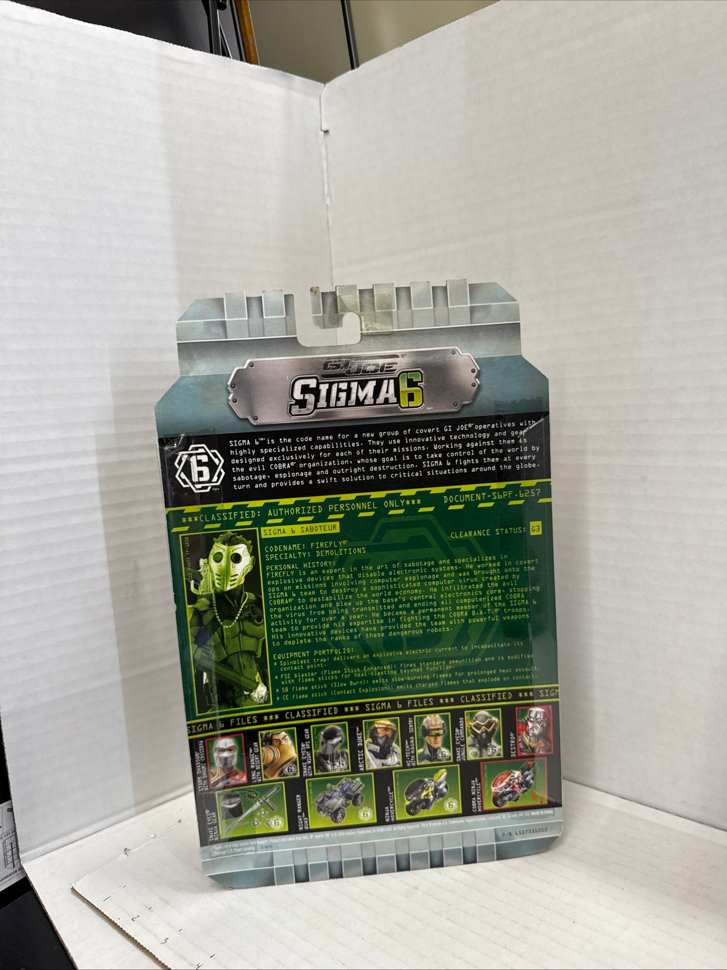 GI Joe~ Sigma 6 - FIREFLY w/ Spinblast Trap Attack- Action Figure 8" - 2006