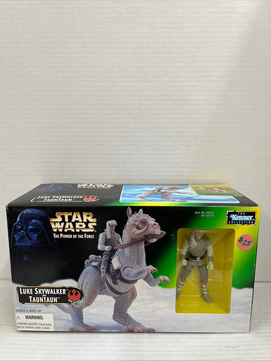 1997 STAR WARS LUKE SKYWALKER & TAUNTAUN POWER OF THE FORCE Kenner Hoth