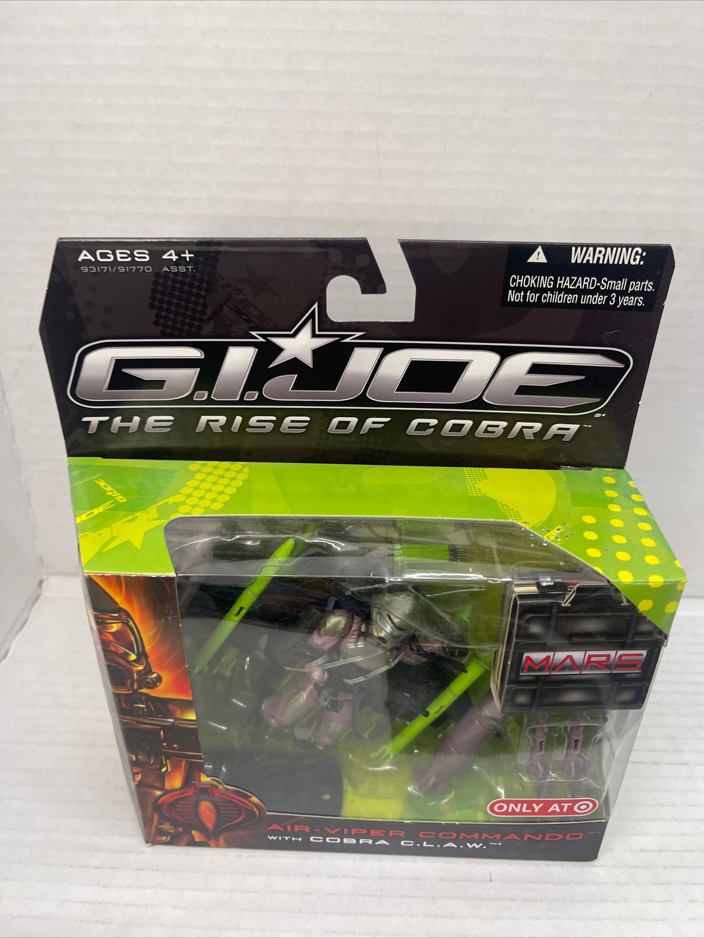 GI Joe Rise of Cobra AIR-VIPER COMMANDO Figure and COBRA CLAW Glider NEW