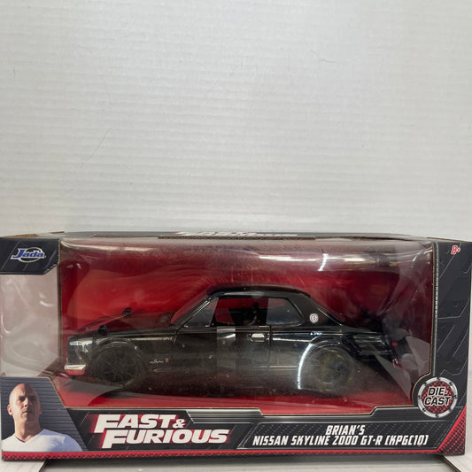 Jada BRIAN'S NISSAN SKYLINE 2000 GT-R (KPGC10) 1:24 Diecast Fast & Furious