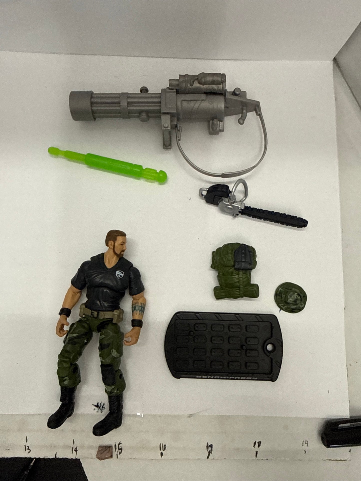 2009 GI Joe 3.75" BENCH PRESS (The Rise Of Cobra) Hasbro Loose NOT COMPLETE