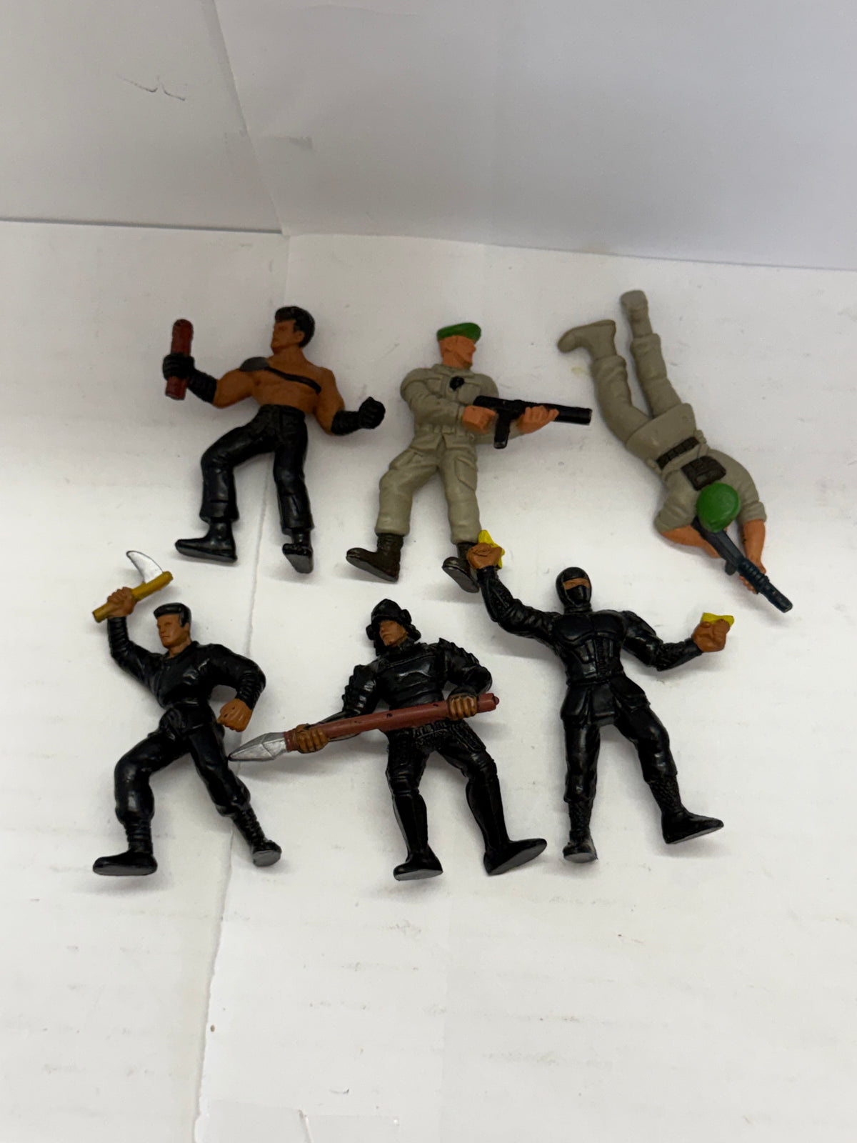 Vintage 1986 Mattel GUTS! Akido force ninja figures Army  lot of 6