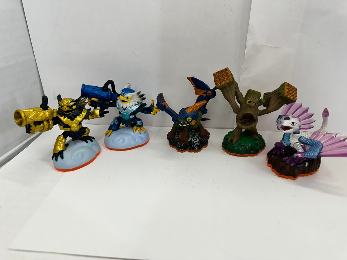 Skylanders Giants Lot Of 5 Loose Core Figures - Jet Vac, Drobot, Stump Smash +