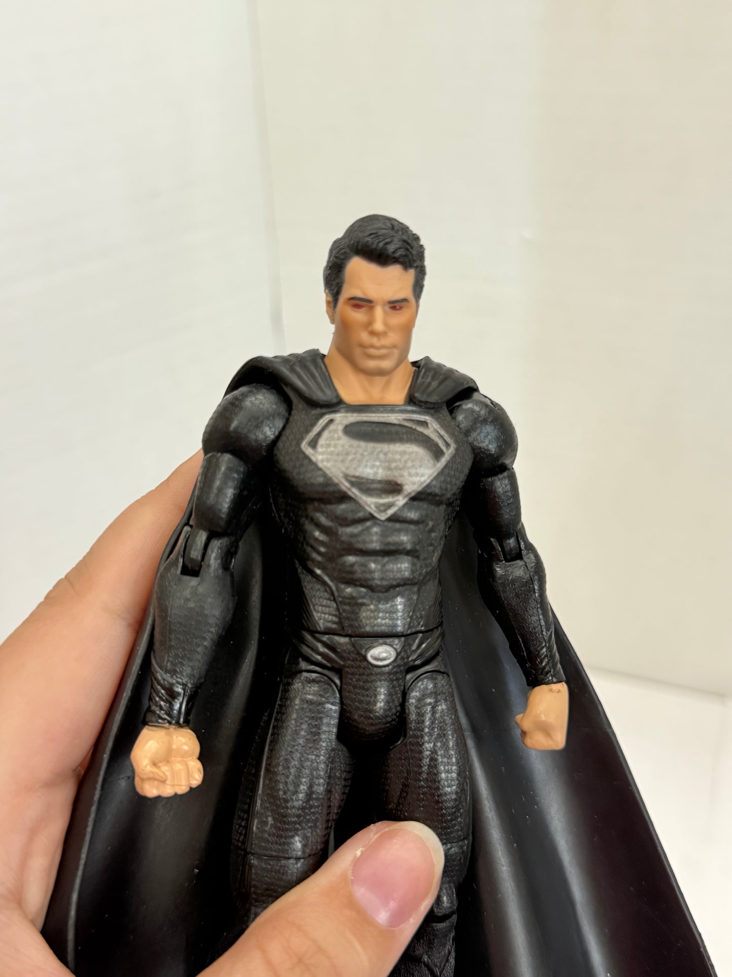 DC Man of Steel Movie Masters Superman Black Suit 6" Action Figure Mattel 2013