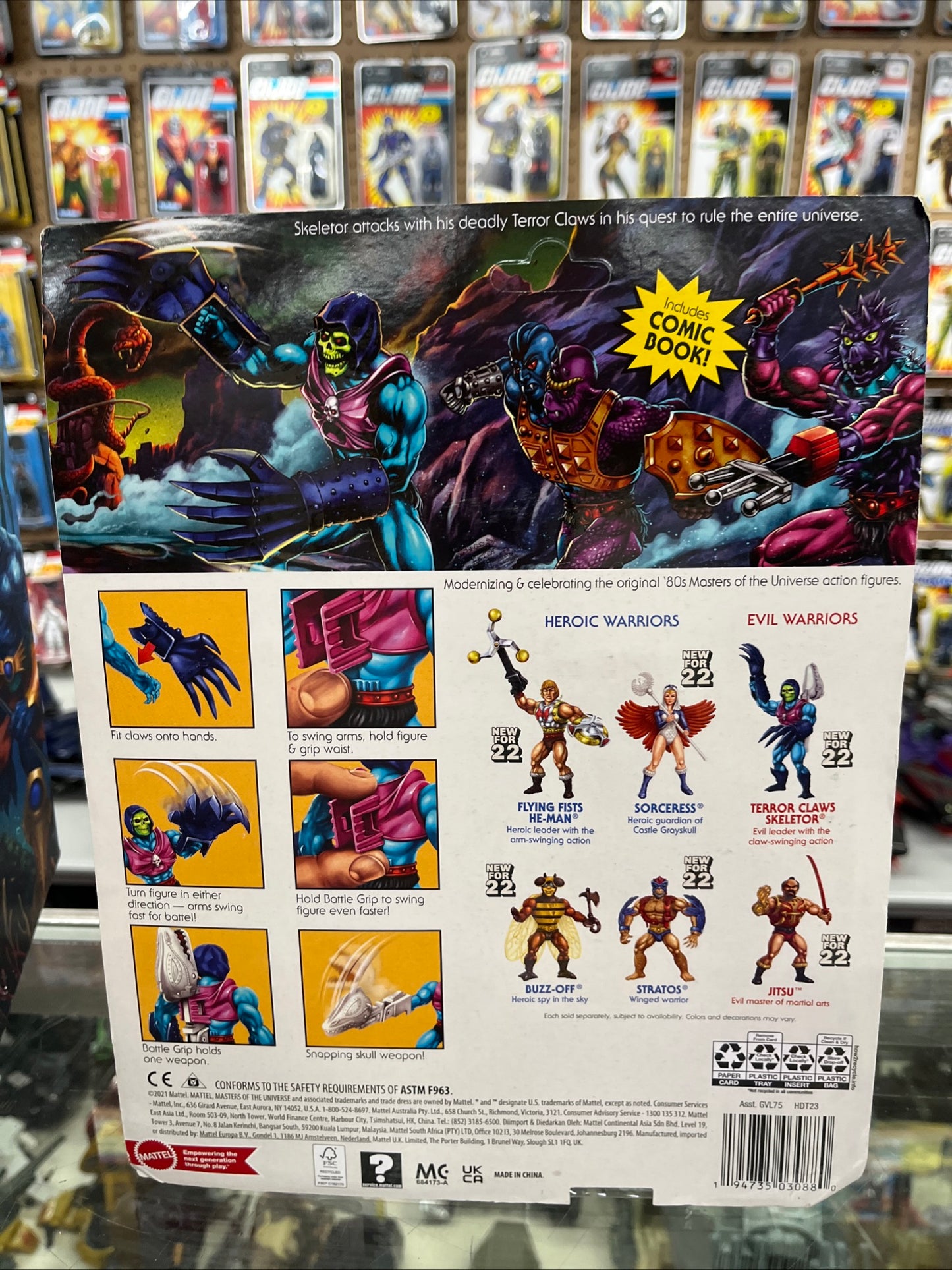 UNPUNCHED Mattel Masters of the Universe Origins TERROR CLAWS SKELETOR Figure MOTU MOC