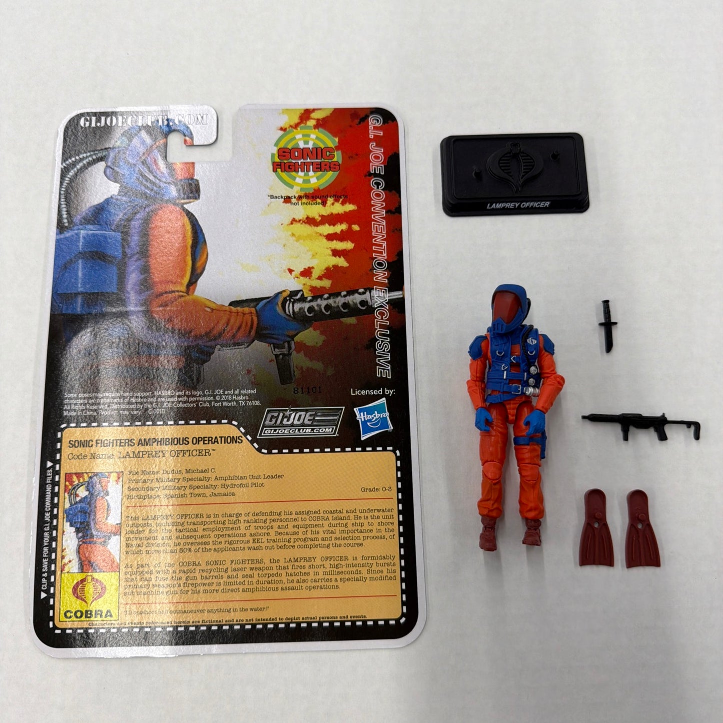 Sonic Fighters Amphibious Operations Officer figure GI Joe Club Exclusive