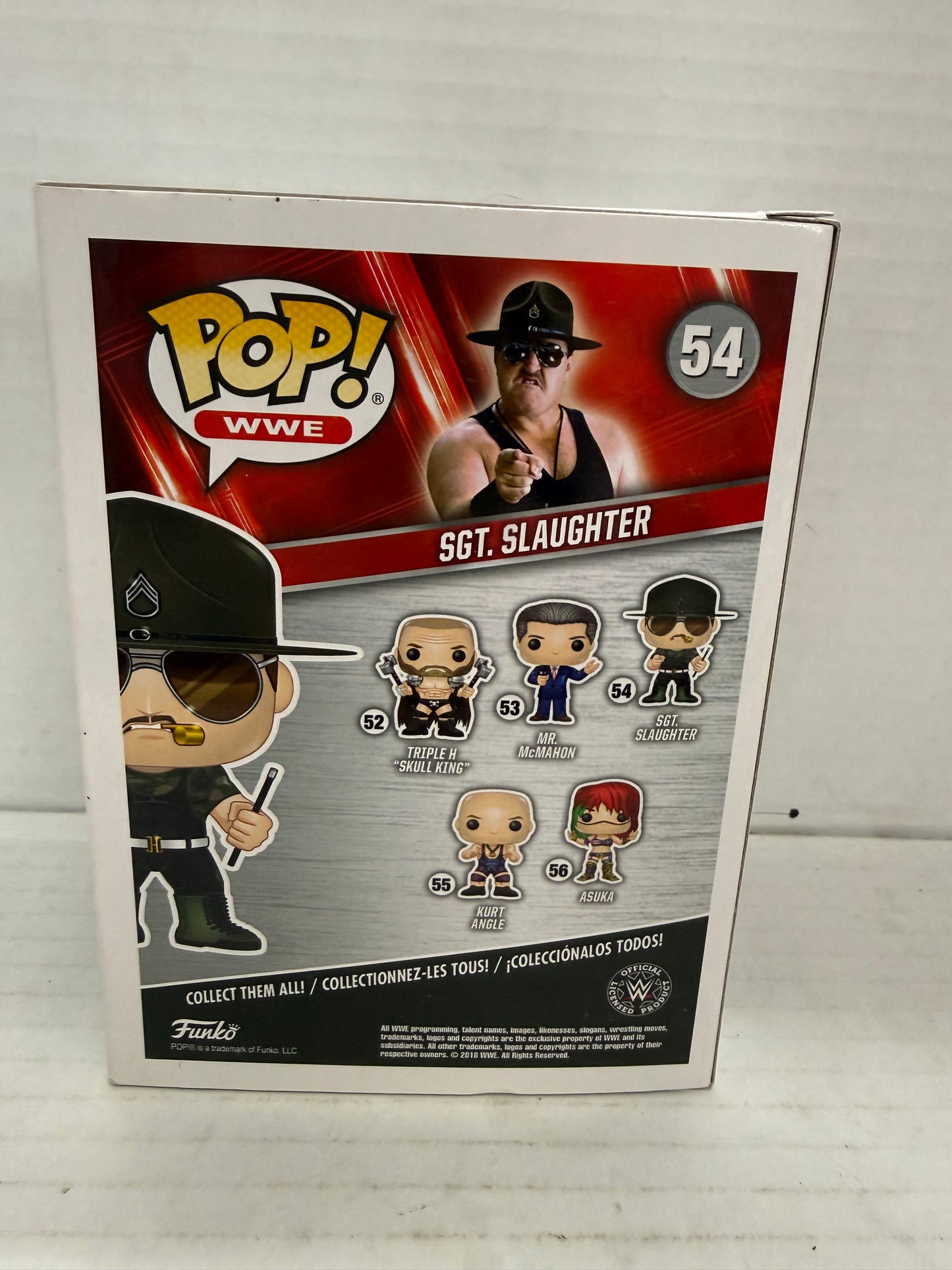 Funko Pop! Wrestling WWE - Sgt. Slaughter #54 VAULTED Vinyl w/Protector