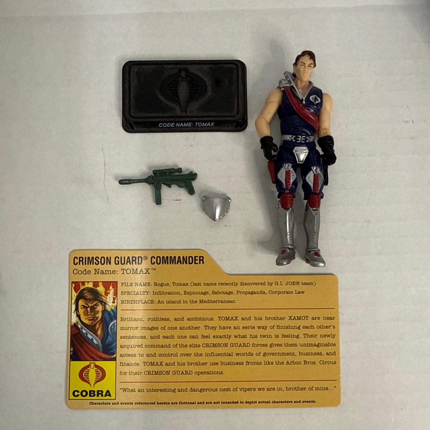GI JOE COBRA 25TH COMIC PACK HASBRO 2008 CRIMSON GUARD COMMANDER TOMAX 4