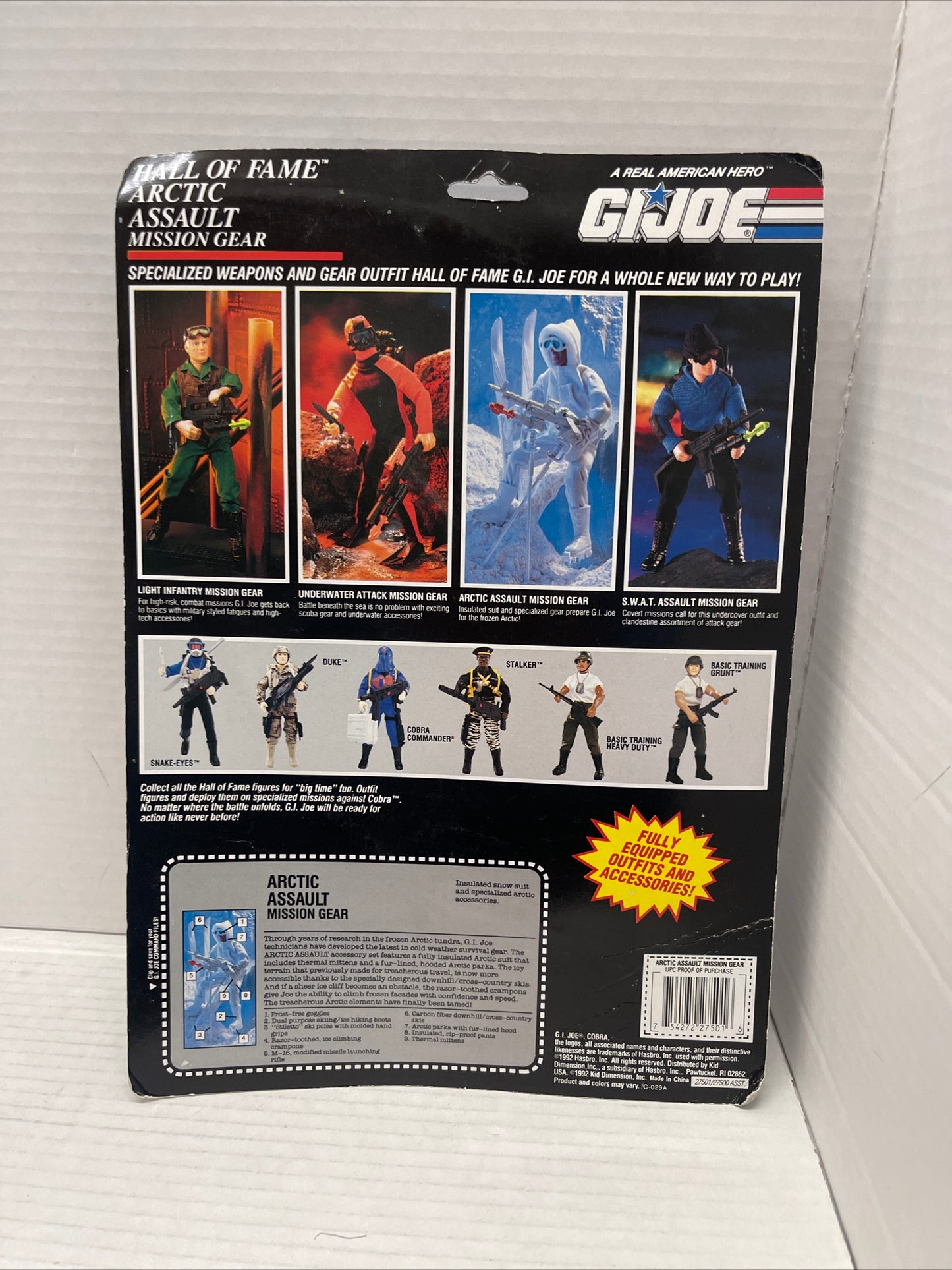 Vintage 1992 Hasbro G.I Joe Hall of Fame Arctic Assault Mission Gear-Accessories