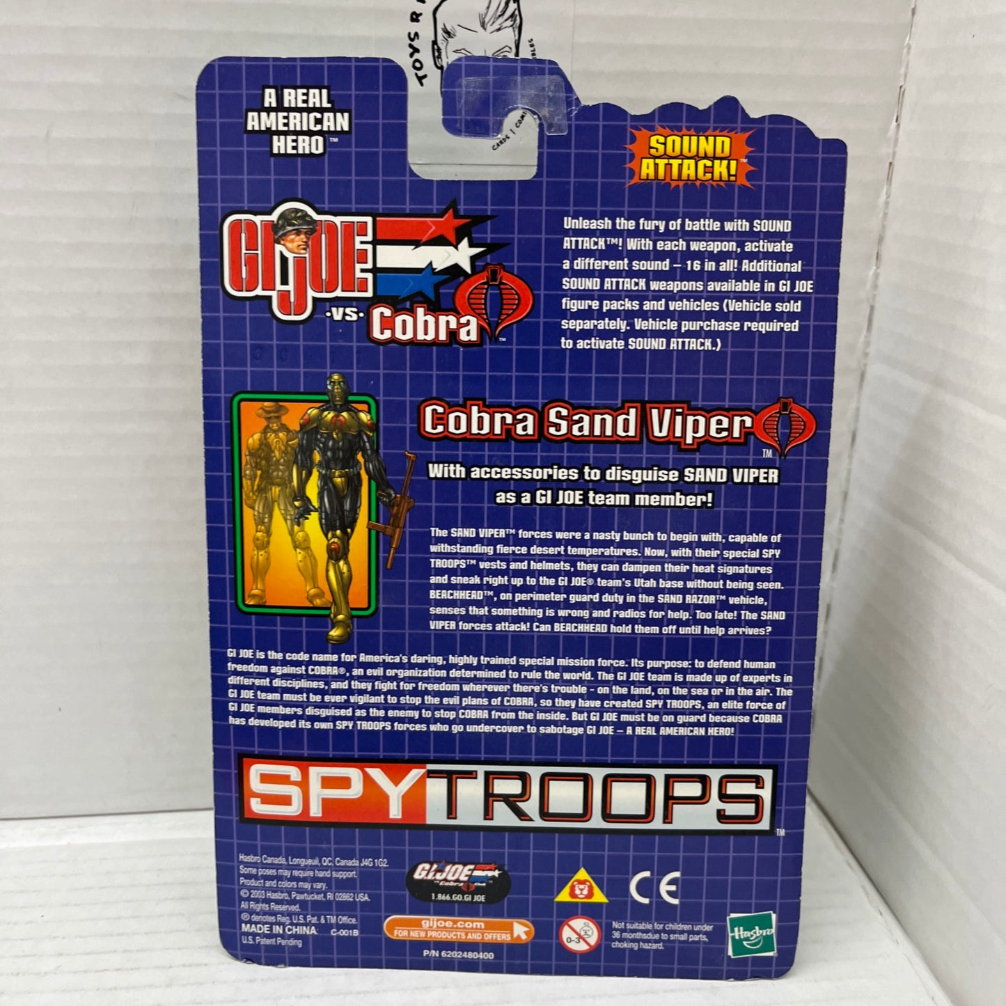 G.I. Joe Vs. Cobra Spy Troops Beachhead & Cobra Sand Viper Action Figures 2003