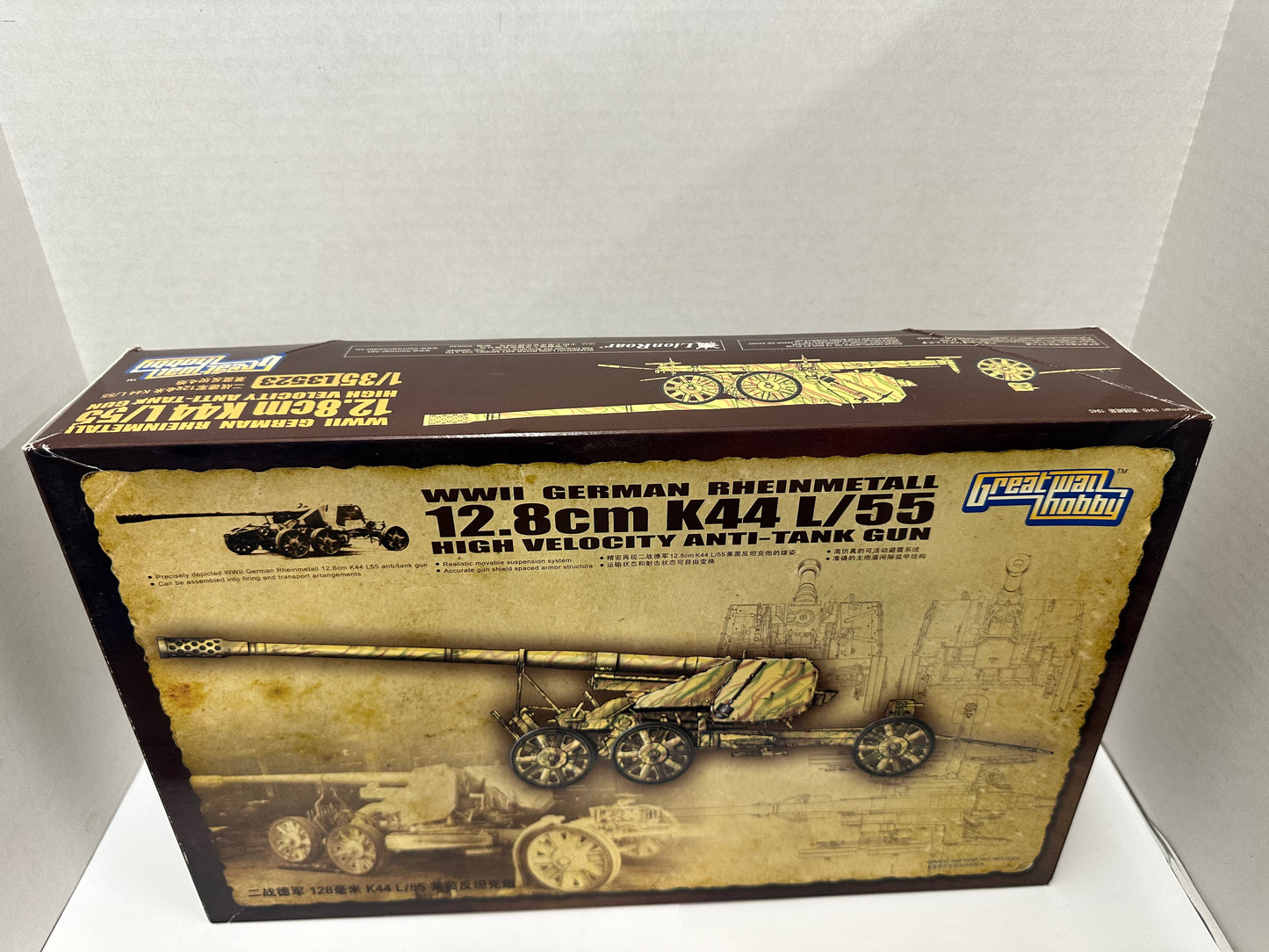 Great Wall Hobby 1/35Rheinmetall 12.8cm K44 L/55 Anti-tank Gun Plastic Model Kit