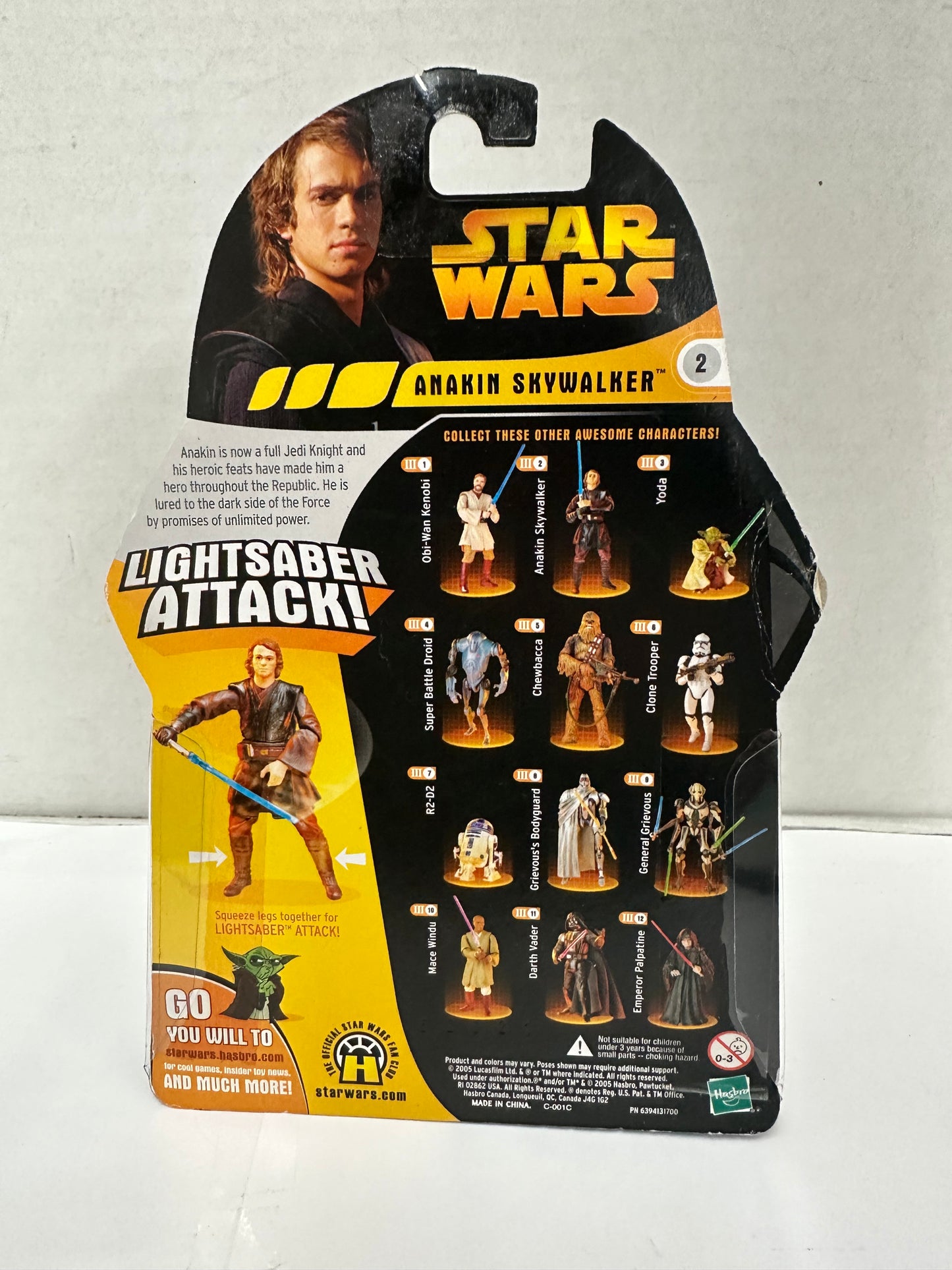 Hasbro Star Wars Revenge of the Sith Anakin Skywalker Lightsaber Attack