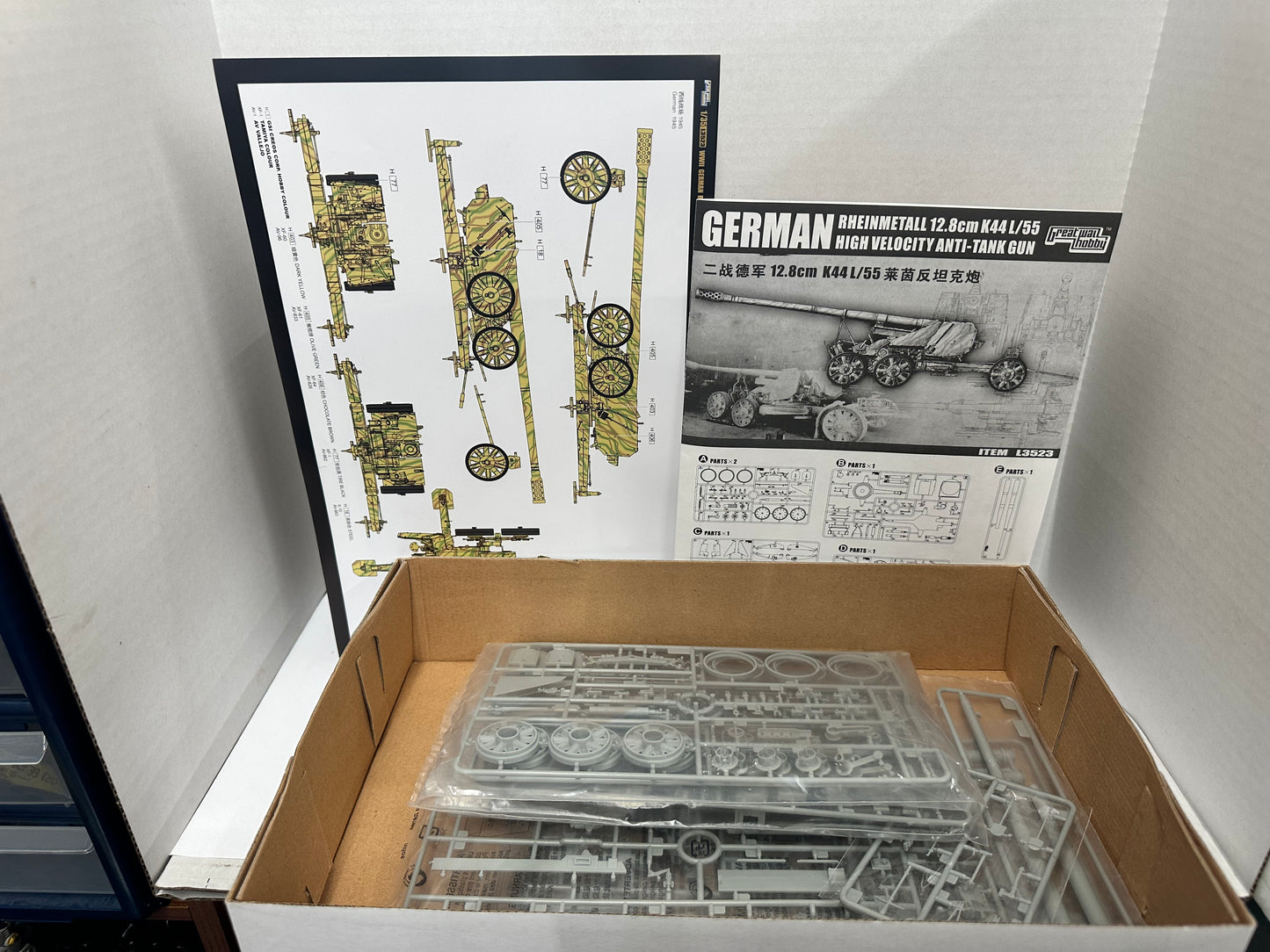 Great Wall Hobby 1/35Rheinmetall 12.8cm K44 L/55 Anti-tank Gun Plastic Model Kit