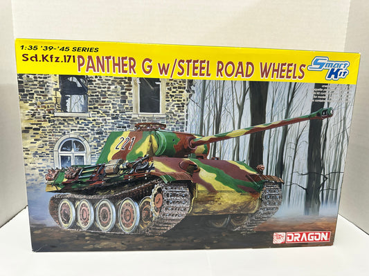 Dragon Sd.Kfz.171 Panther G W/Steel Road Wheels Kit# 6370 (1:35) Smart Kit
