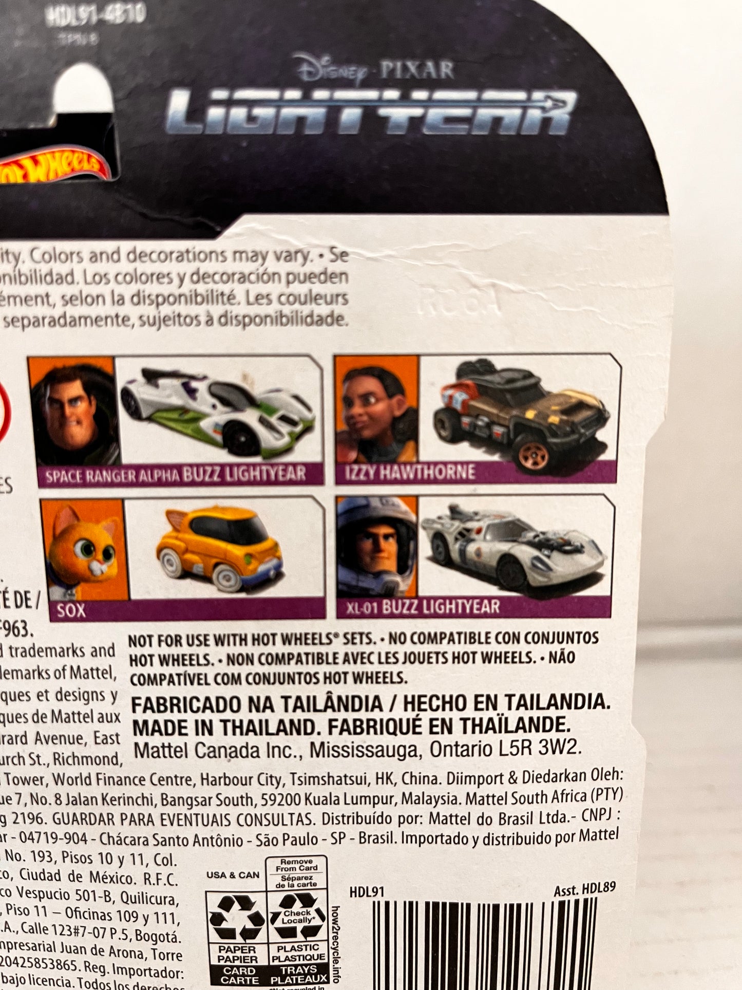 Lot of 4 Hot Wheels Disney Pixar Lightyear Character Cars