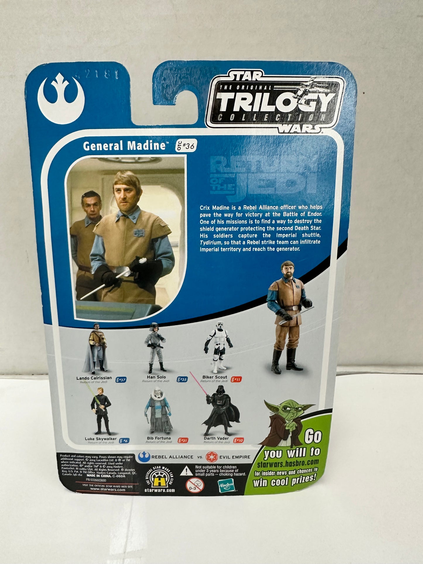 General Madine Star Wars Return Of the Jedi Orginal Trilogy 2004 #36 Hasbro OTC