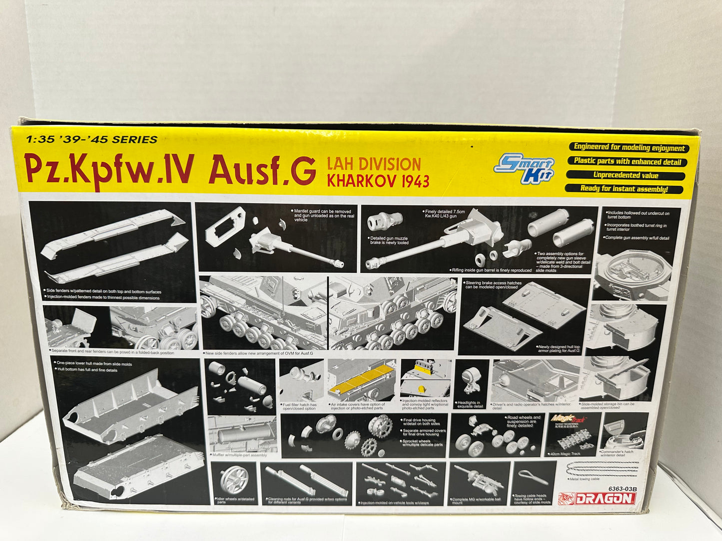 DRAGON 1/35 6363 Pz.Kpfw.IV Ausf.G LAH Division (Kharkov 1943) Open Box