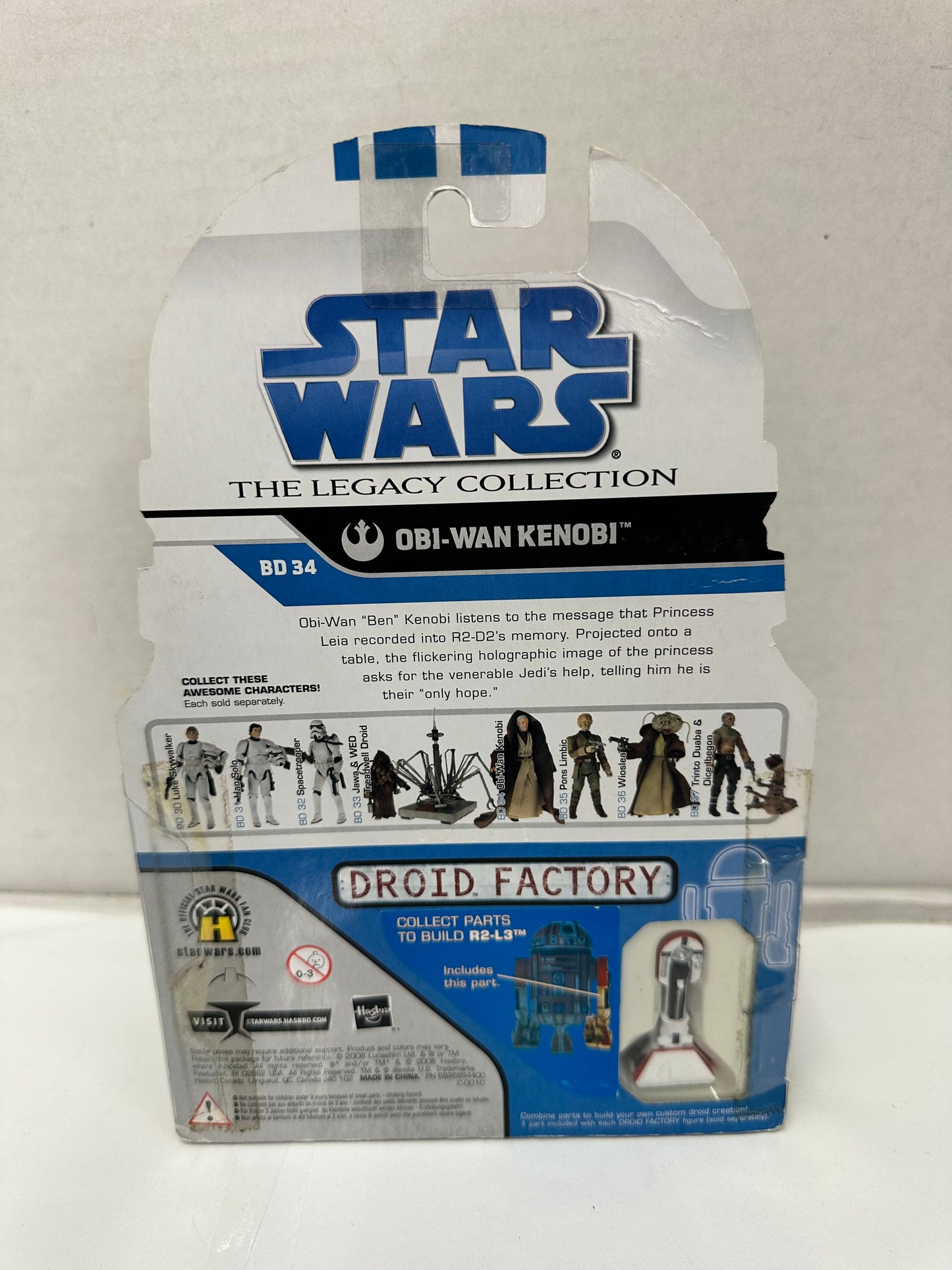 2008 Hasbro Star Wars The Legacy Collection Obi-Wan Kenobi 3.75" Action Figure