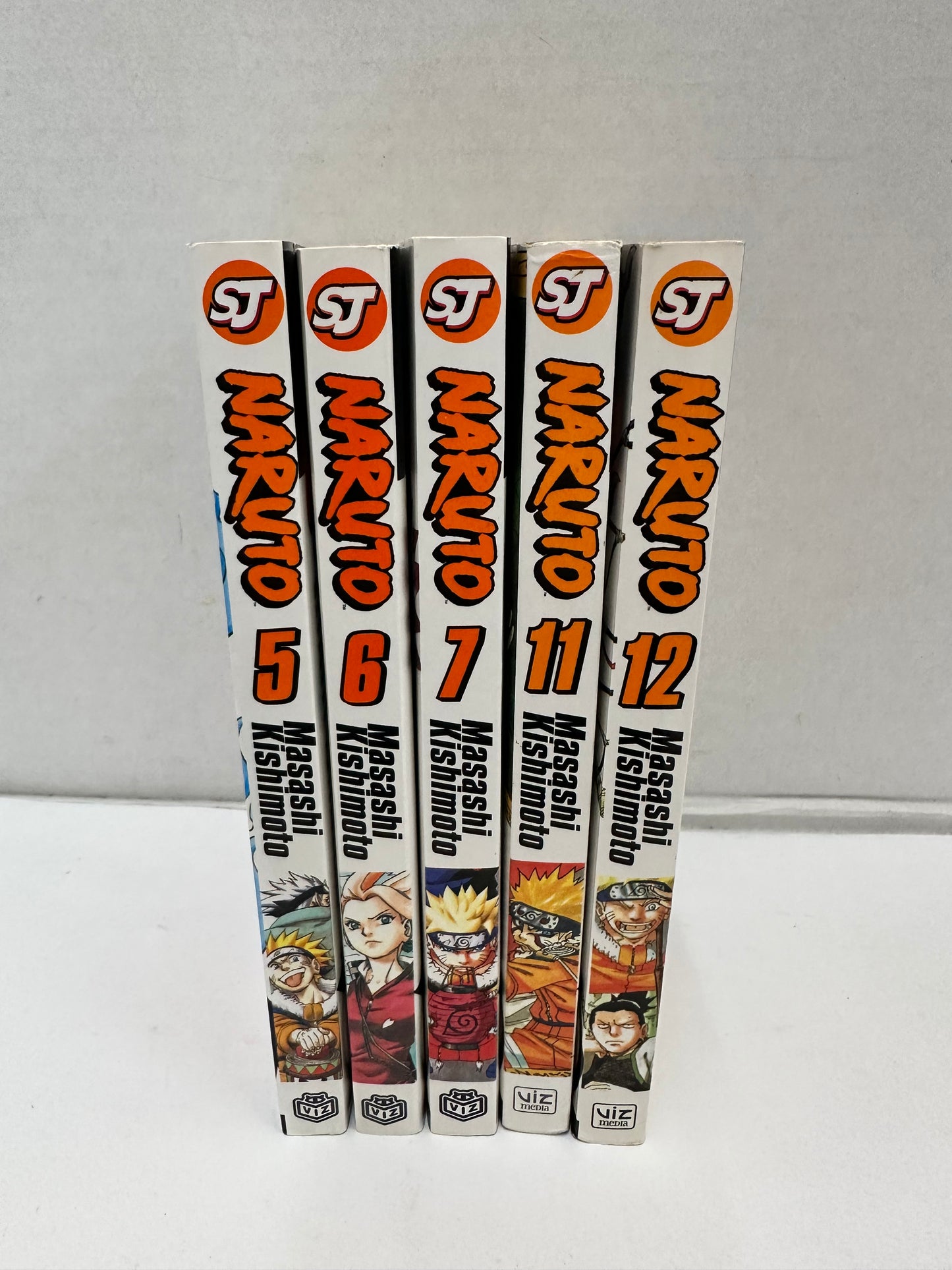 Naruto Volume 5-7, 11, 12 Masashi Kishimoto Shonen Jump Graphic Novel Manga