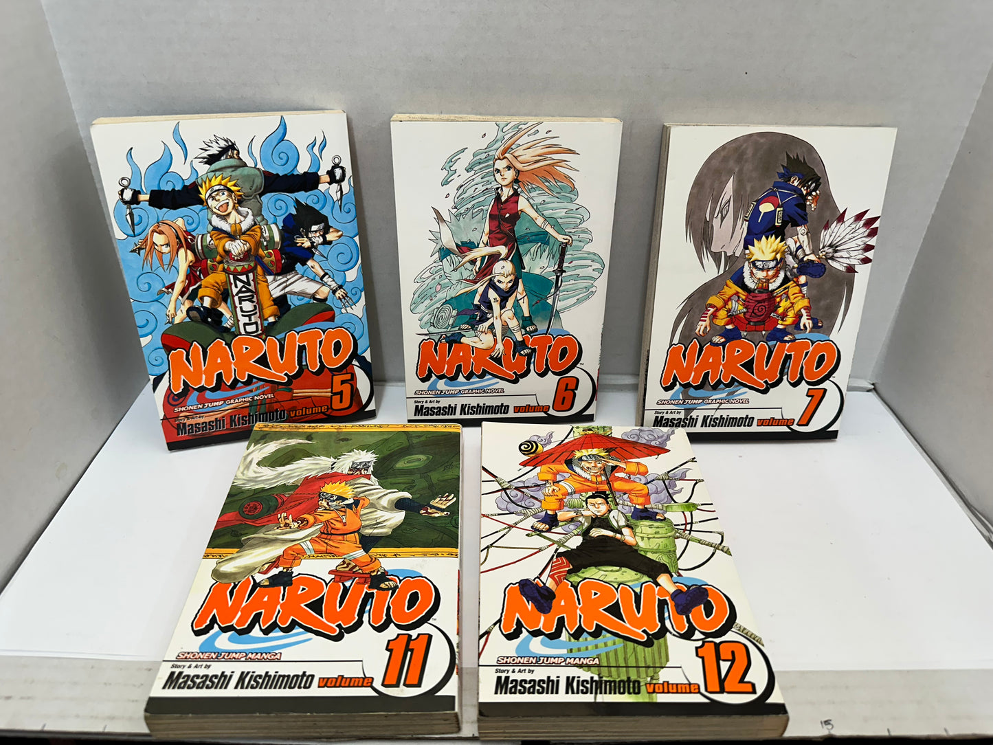 Naruto Volume 5-7, 11, 12 Masashi Kishimoto Shonen Jump Graphic Novel Manga