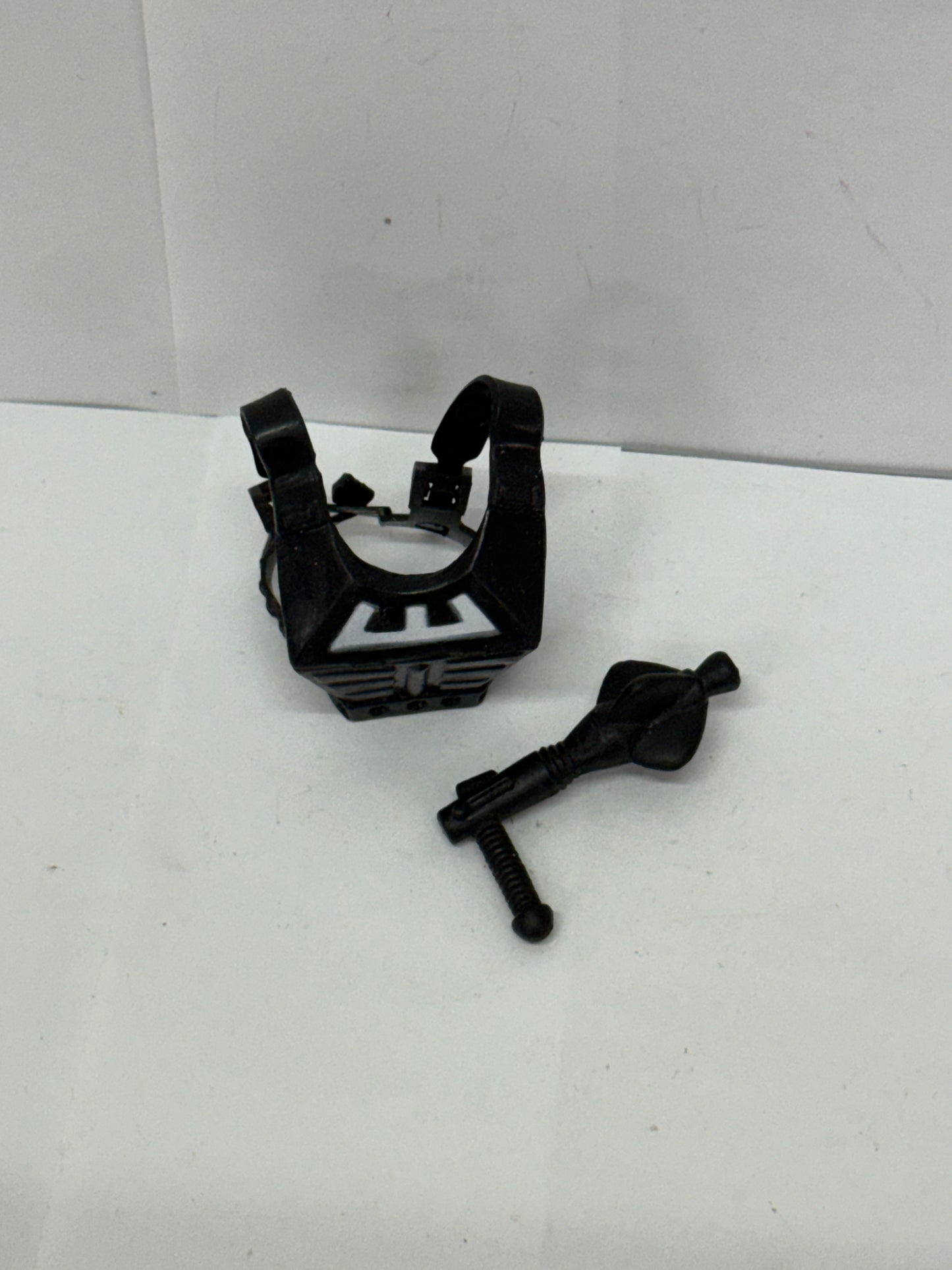 Vintage He-Man MOTU ZODAC Black Ray GUN & Harness Chest ARMOR 1981 Weapon #1