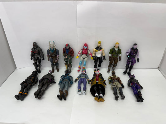 Lot of 14 4” Fortnite Action Figures Including Drift, Ragnarok, Omega, Etc