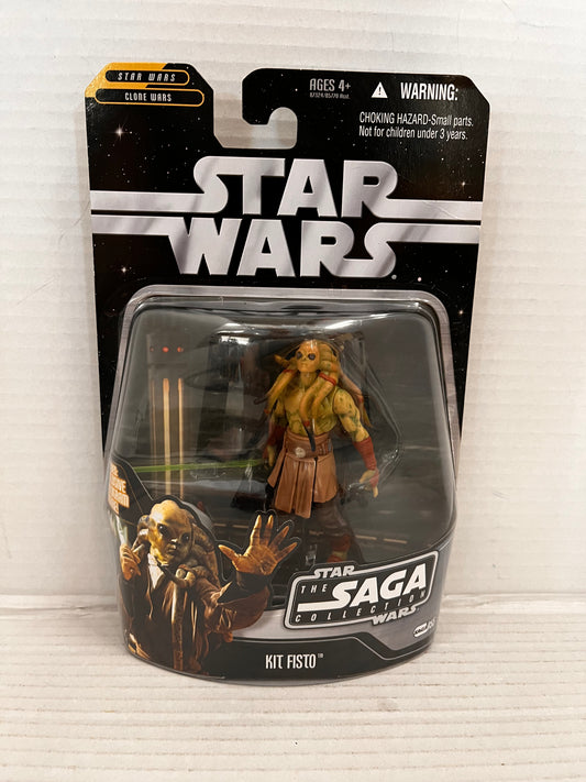 Star Wars The Saga Collection Kit Fisto Clone Wars Action Figure Hasbro 55 3.75"