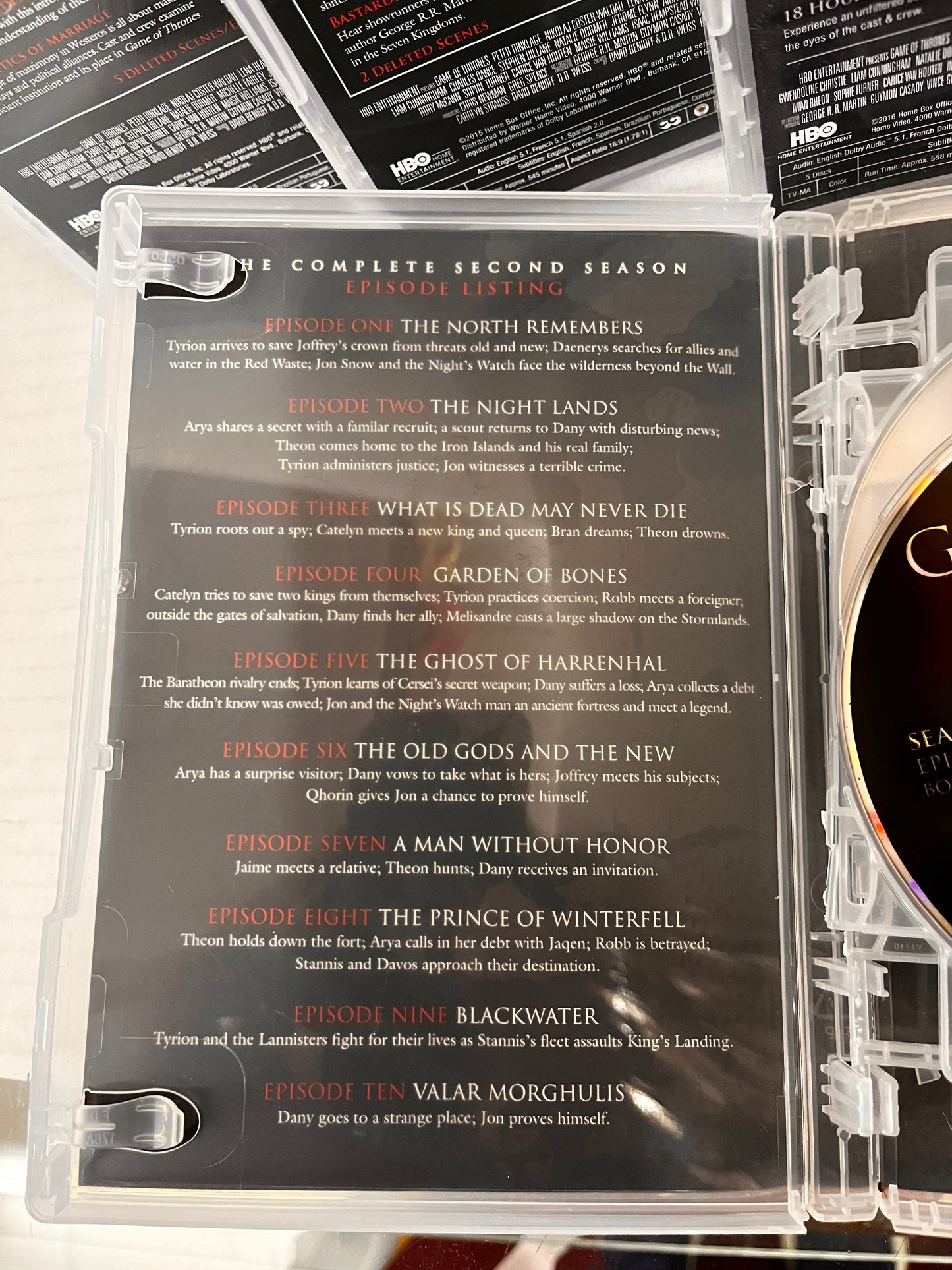 Games Of Thrones DVD Seasons 1,2,3,4 And 6