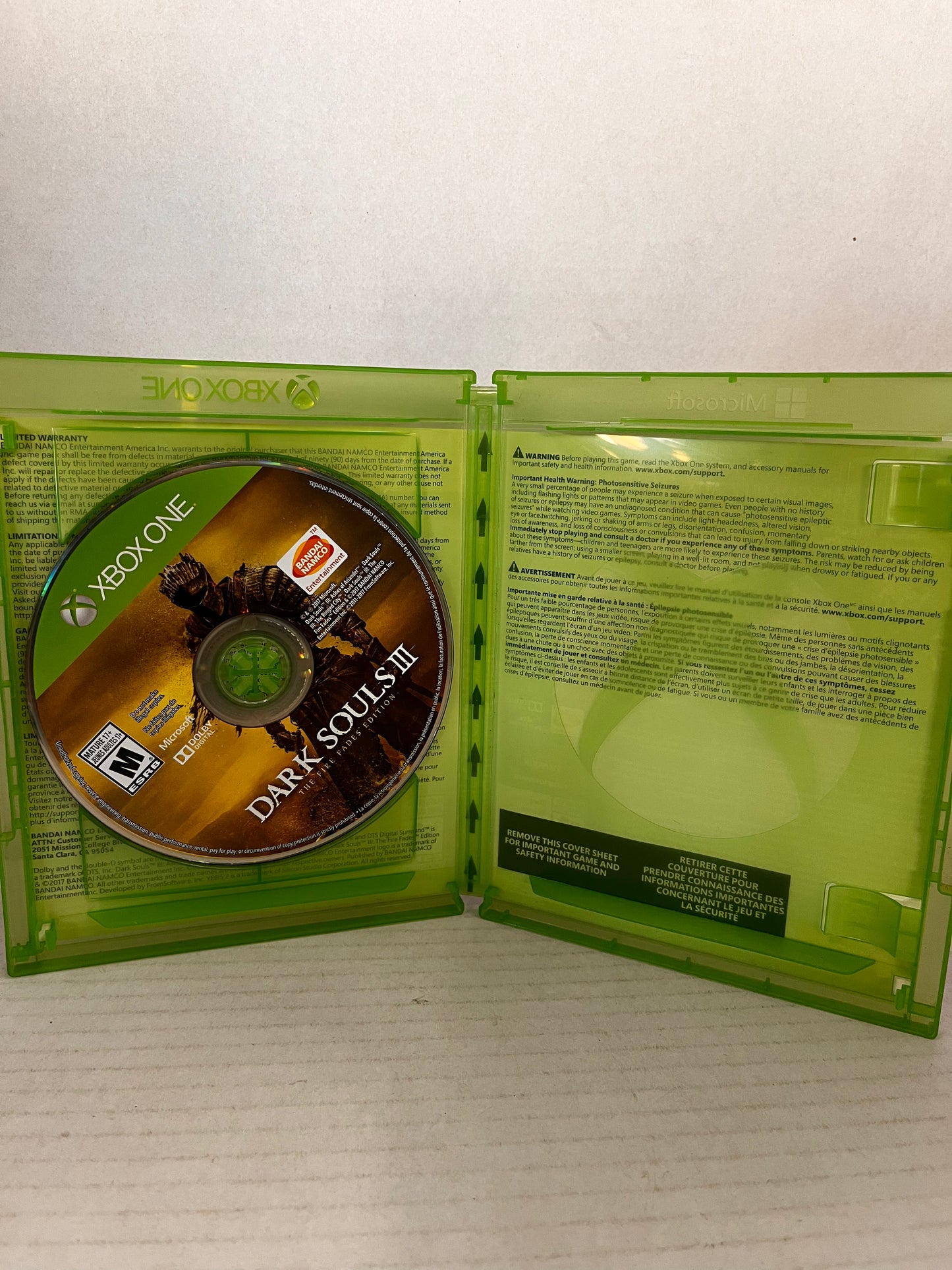 Dark Souls III: The Fire Fades Edition (Microsoft Xbox One, 2017)