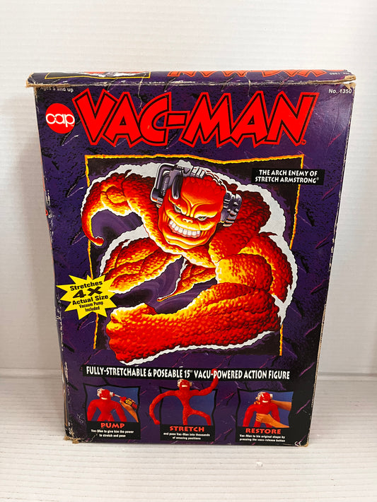 VAC-MAN Enemy of Stretch Armstrong 15" Action Figure 1994 CAP Toys With Pump
